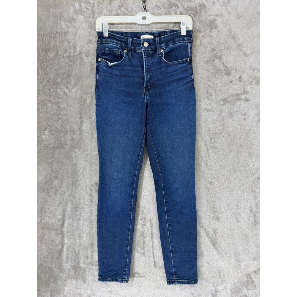 Good American Good Legs Skinny Jeans Womens 4/27 Indigo Dark Wash GLSK960001